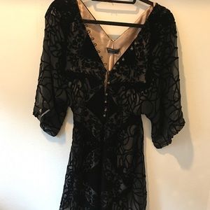 BCBG small black velvet dress